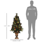 4ft Artificial Christmas Tree With 60 Warm White Led Lights