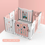 Foldable Baby Kid Playpen 10/12 Panel Safety Play Yard Home Activity Center | Small | Pink