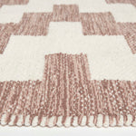 Malina Brown & Natural Kilim Cotton Rug | 120cm x 180cm | Natural