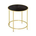 Round Side Table, Tempered Glass Top, Living Room