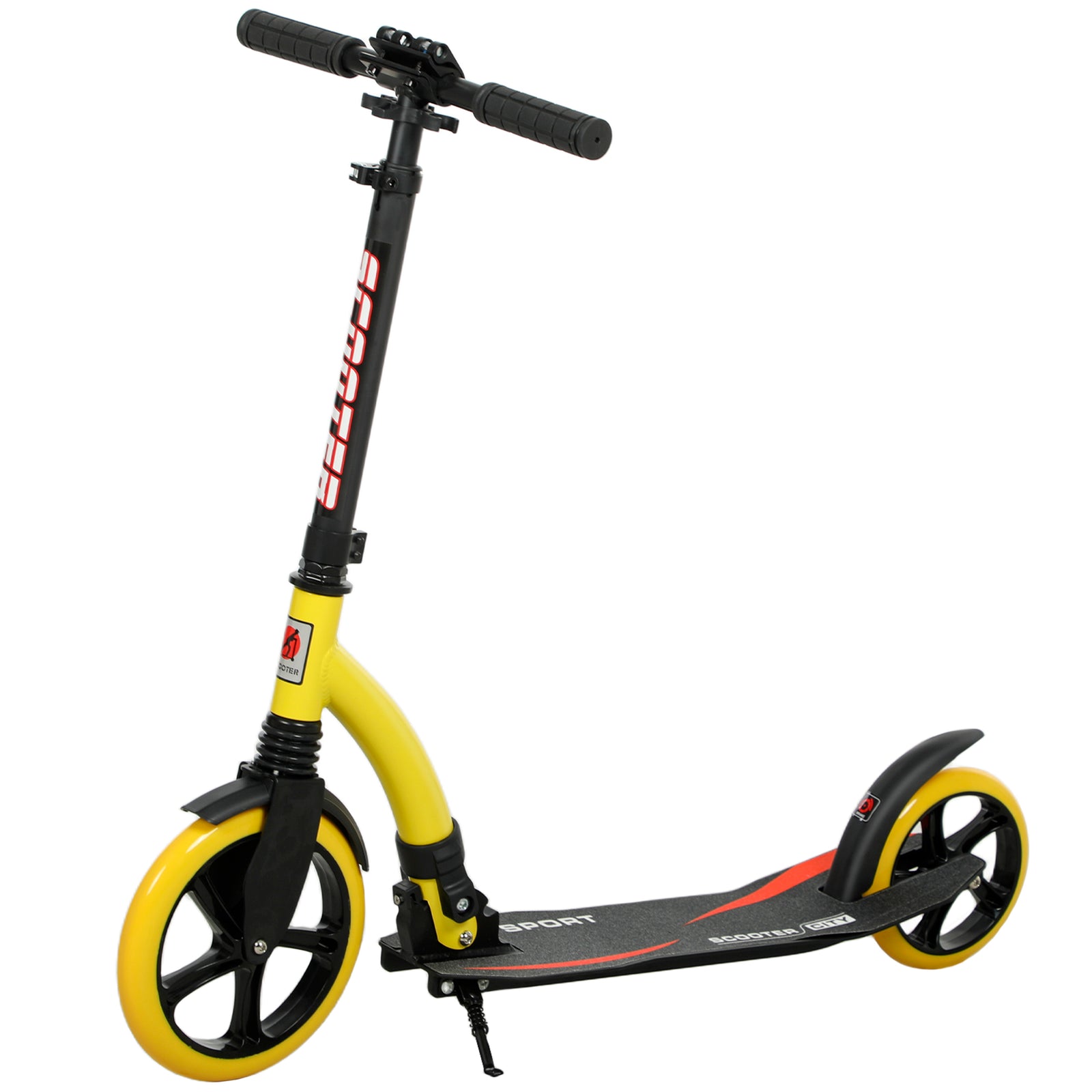 Teens Adult Kick Scooter Foldable Adjust Aluminium For 14+ | Yellow