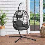 Hanging Chair With Stand And Padded Cushion