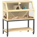 PawHut Pawhut Wooden Hamster Cage With Storage Shelf