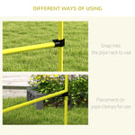 Pawhut 4 Pieces Dog Agility Training Equipment With Carrying Bag, Yellow