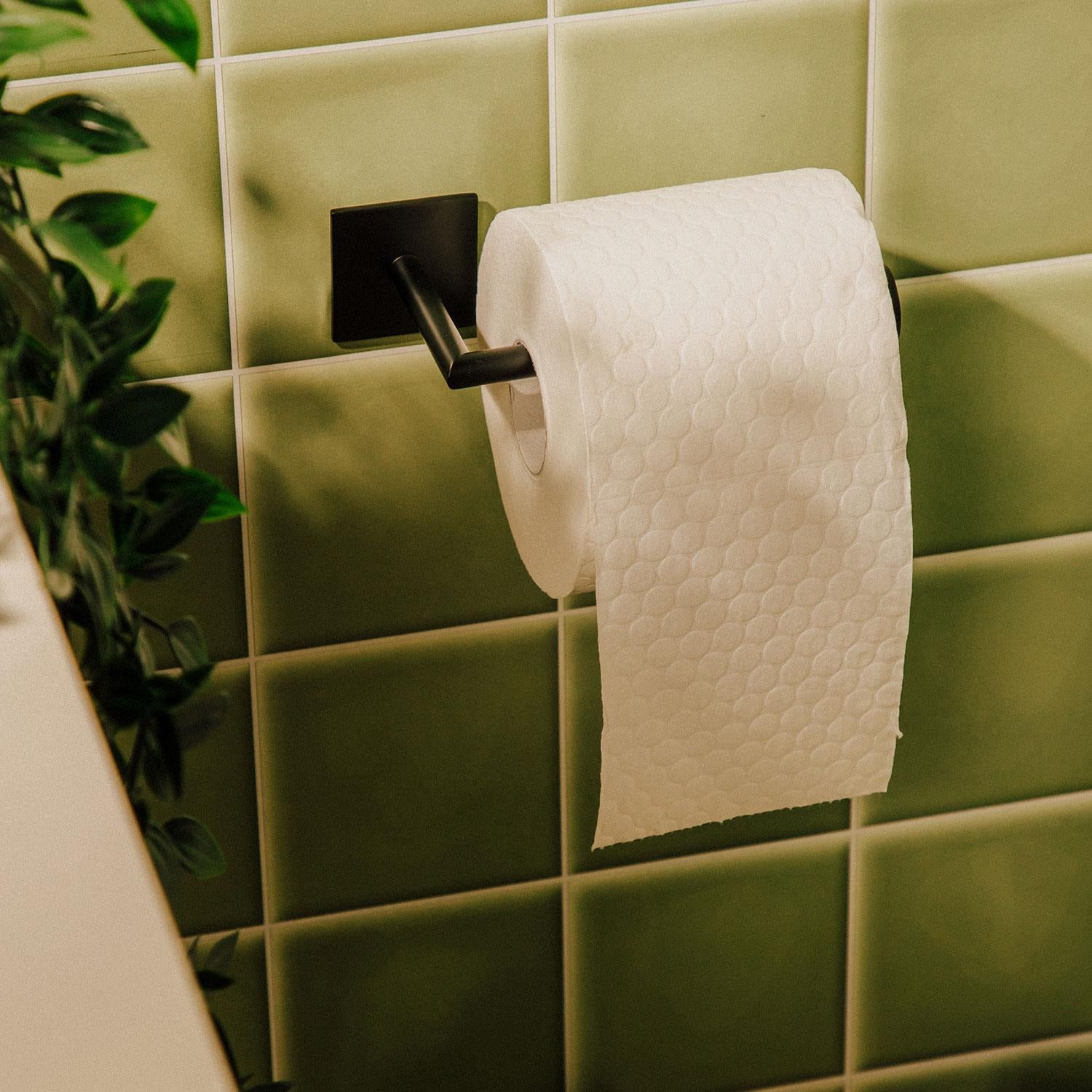 Toilet Roll Holder, Self-adhesive, Chrome, Stick Collection