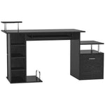 Wood Computer Desk With Drawer And Shelf