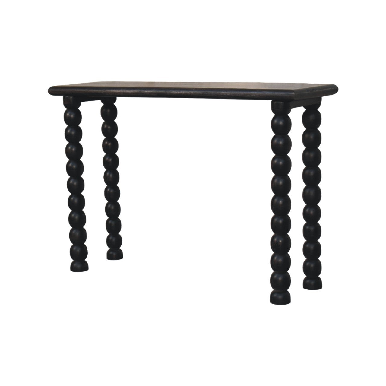 Artisan Furniture Spindle Linear Console In Solid Wood – Dark Brown Finish
