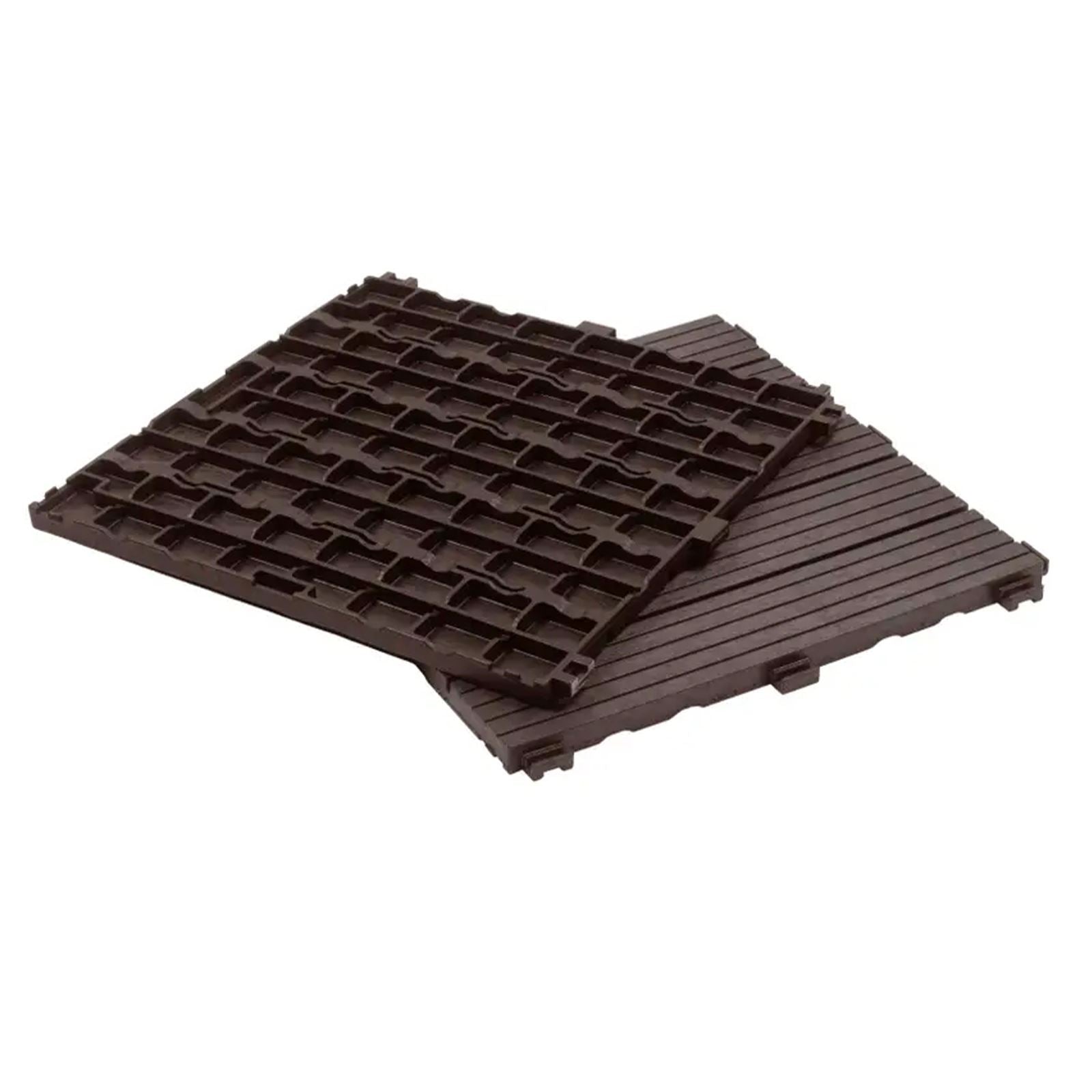 Cosmpolitan Eco Interlocking 30x30cm Decking Tiles | Set of 10 | Coffee