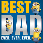 Minions 'best Dad Ever' Father's Day Card Official Product