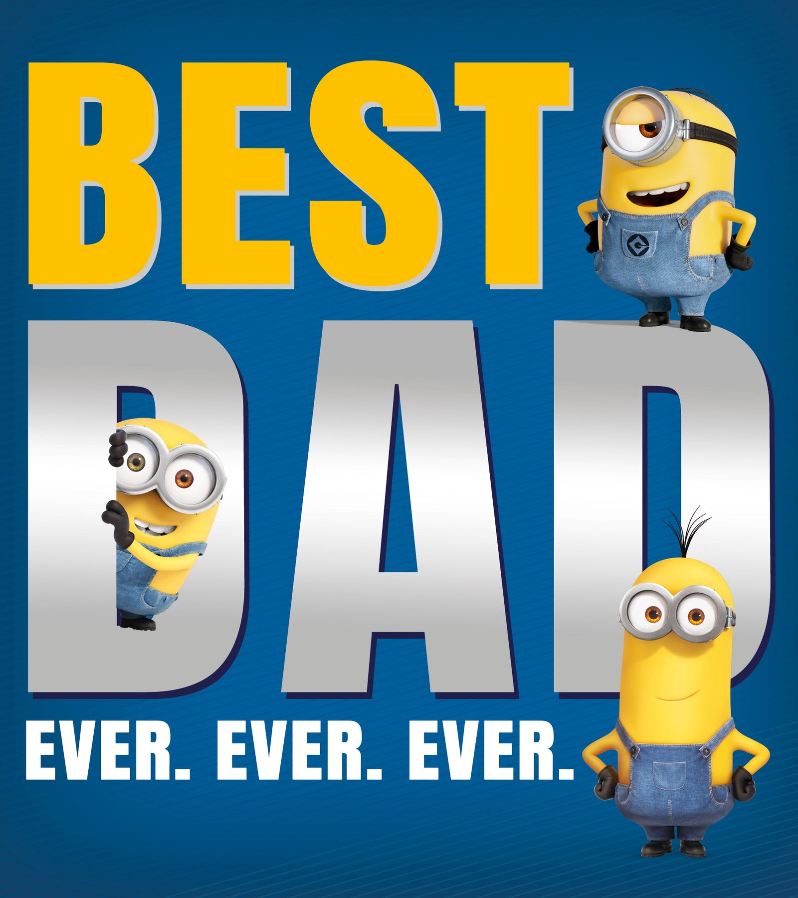 Minions 'best Dad Ever' Father's Day Card Official Product
