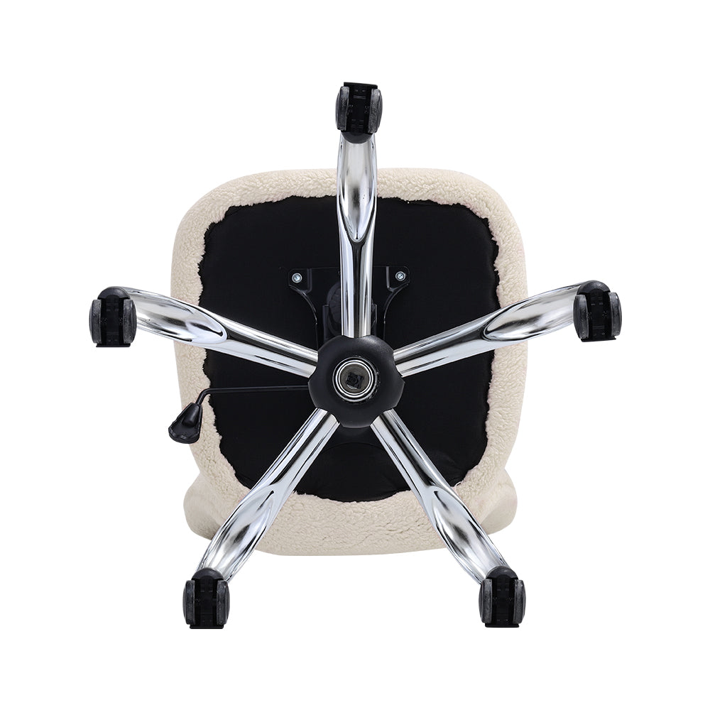 Super Comfy Plush Office Chair With Wheels No Arms