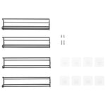 Wall Mount Metal Wire Spice Rack Set Of 4