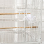 Large Bird Cage Budgie Cage For Finch Canaries Parrot With Stand | White
