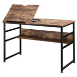 Tiltable Drafting Table, Open Shelf
