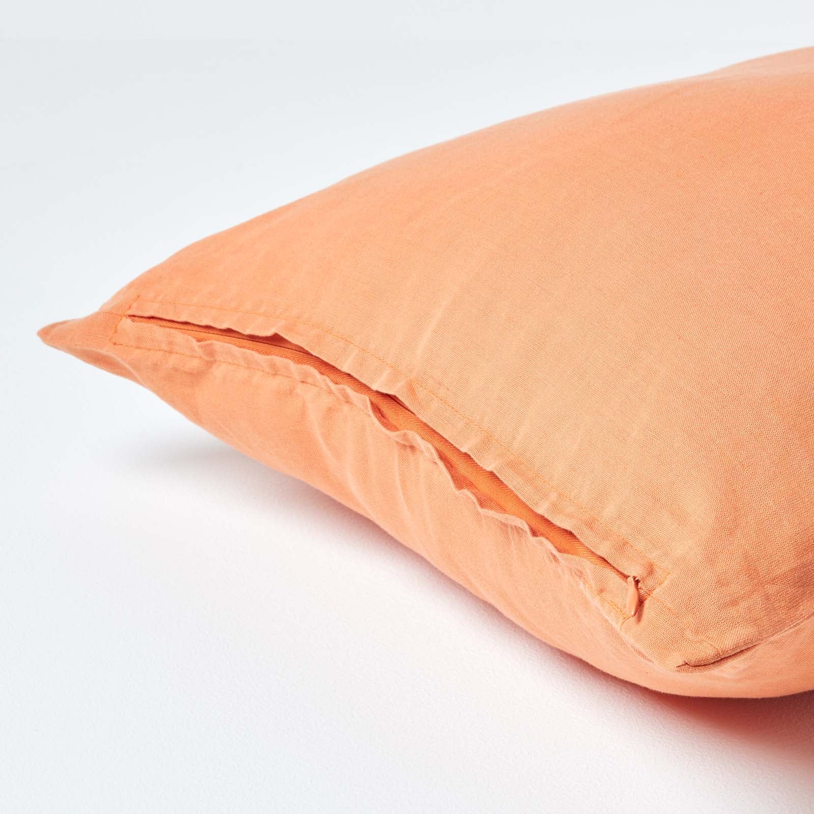 European Size Linen Pillowcase | 40cm x 40cm | Burnt Orange