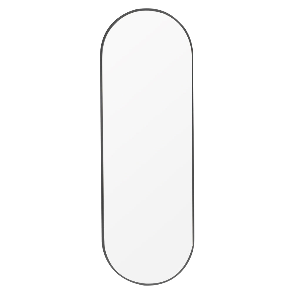 40x120cm Modern Oval Metal Full Length Wall Mirror | Black