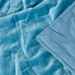 Velvet Cotton Quilted Throw | 125cm x 150cm | Blue