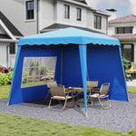 2.4x2.4m Pop Up Gazebo With 2 Sidewalls And Carry Bag | Blue