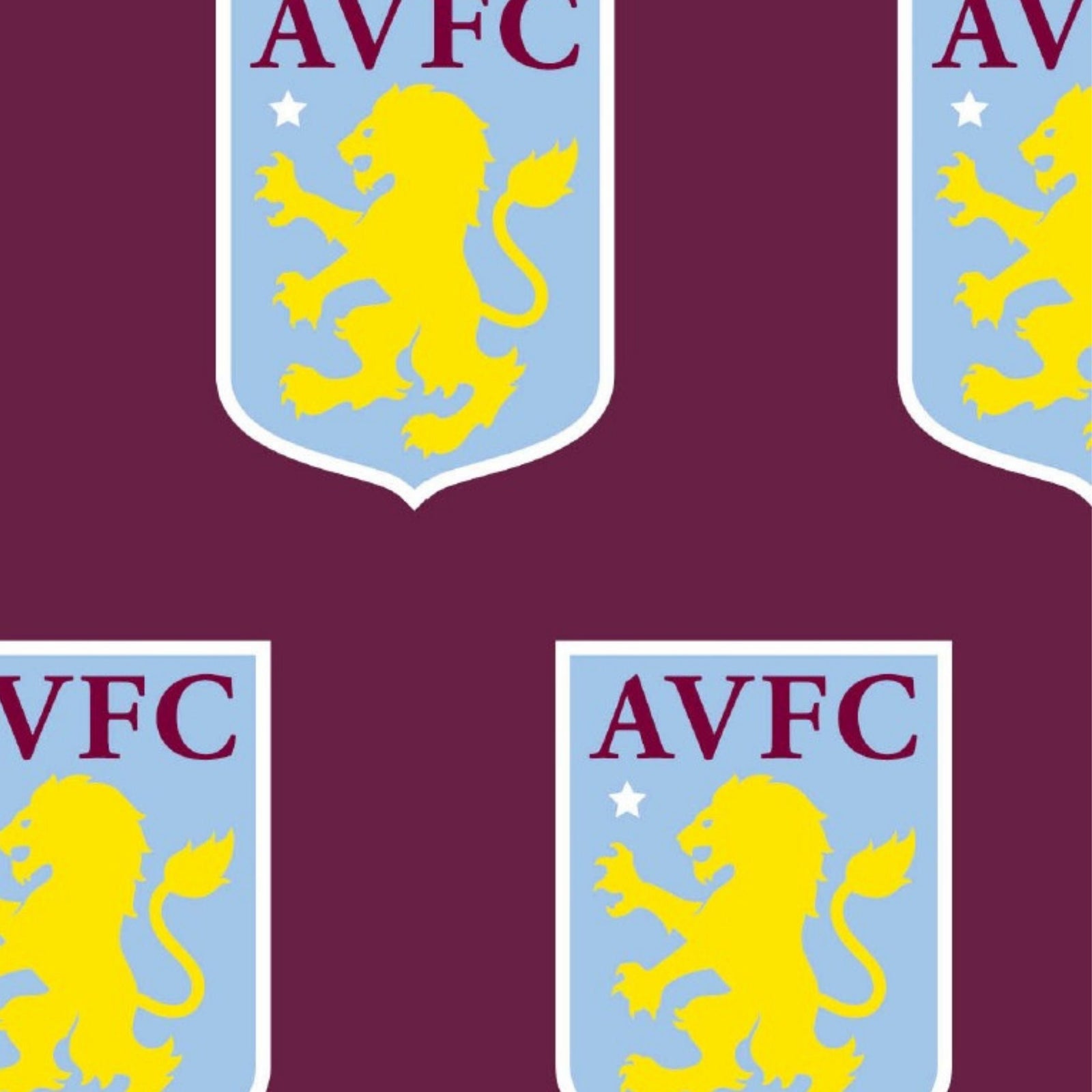 Aston Villa FC Aston Villa Fc Gift Wrap, 2 Sheet 2 Tag, Official Product