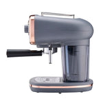 15-bar Retro Espresso Coffee Machine With Steam Wand | Grey & Copper