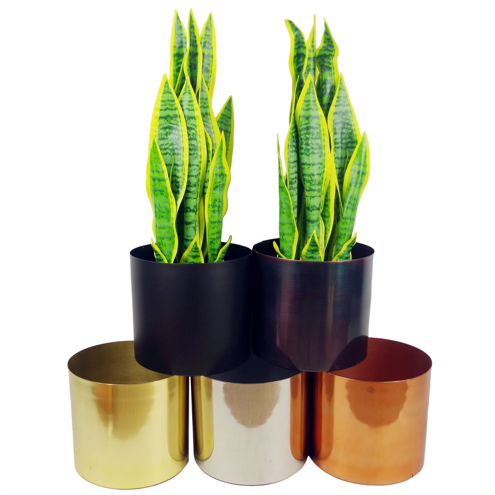 18cm Leaf Modern Planter Gold