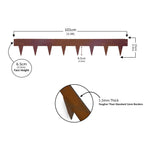 1m Heavy Duty Metal Garden Borders With Pega - Set Of 5 | Rust