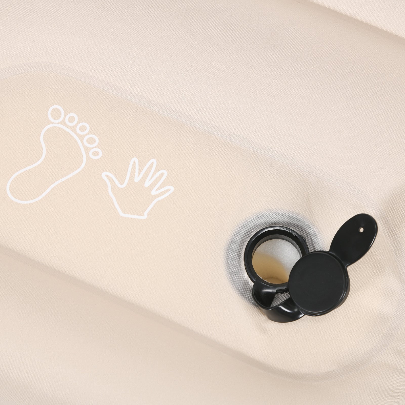 Double Air Bed With Foot Pump Inflatable Mattress | White