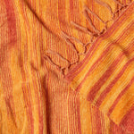 Bed Sofa Throw Cotton Chenille Tie Dye | 150cm x 200cm | Orange