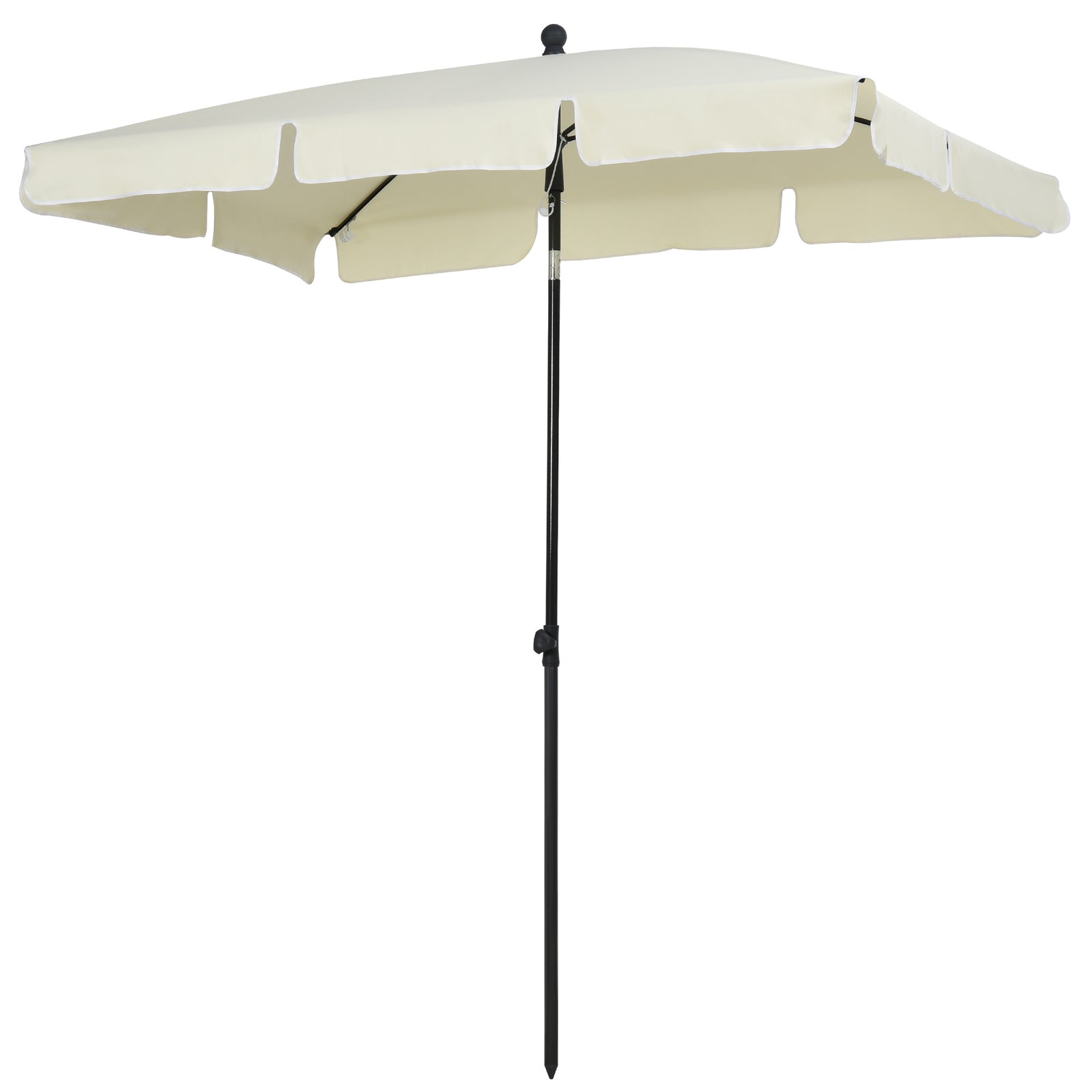 Aluminium Sun Umbrella 2x1.3m Parasol | Cream