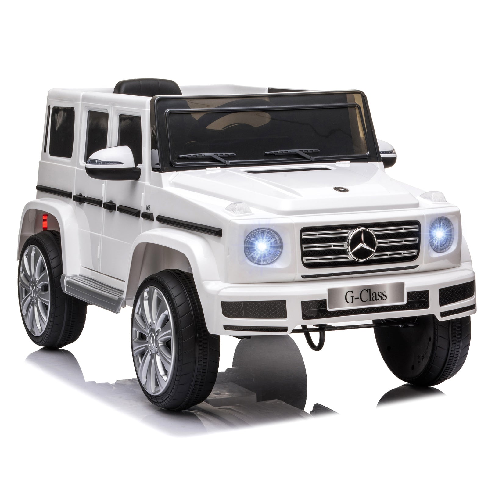 Mercedes Benz G500 12v Kids Electric Ride On Car W/ Remote Control | White