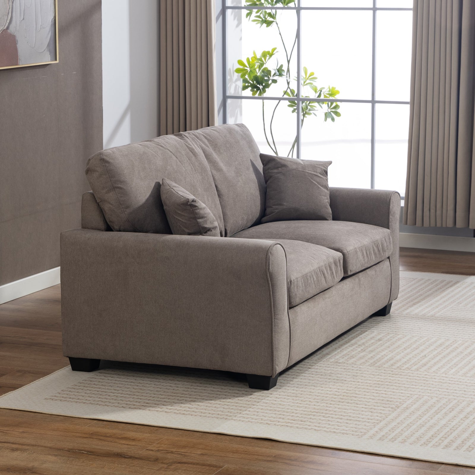 Lewiston Fabric Pull Out Sofabed | Brown