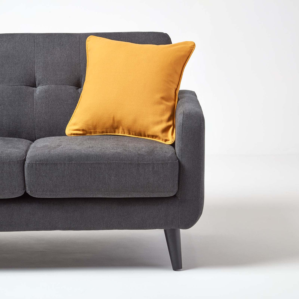 Cotton Plain Cushion Cover | 45cm x 45cm | Mustard