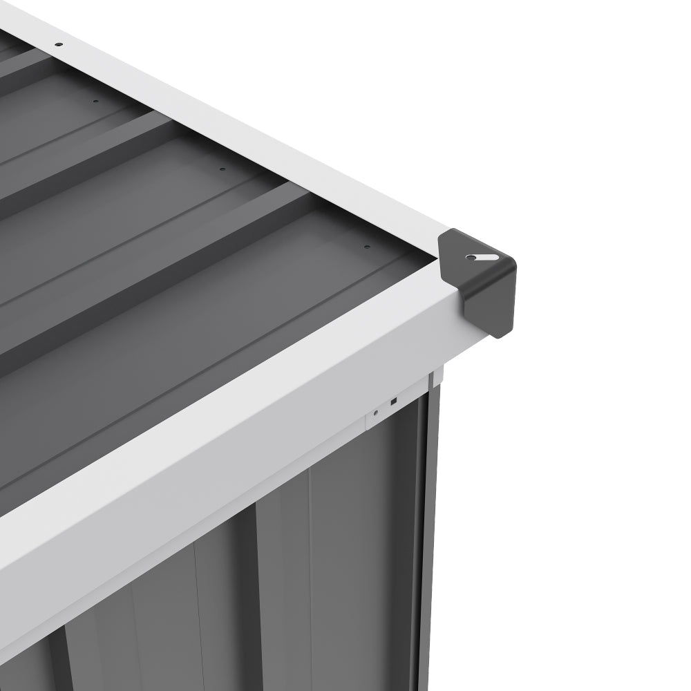 250l Outdoor Storage Box With Metal Frame – Weatherproof Garden & Patio Storage For Tools, Cushions, With Combination Lock | Grey