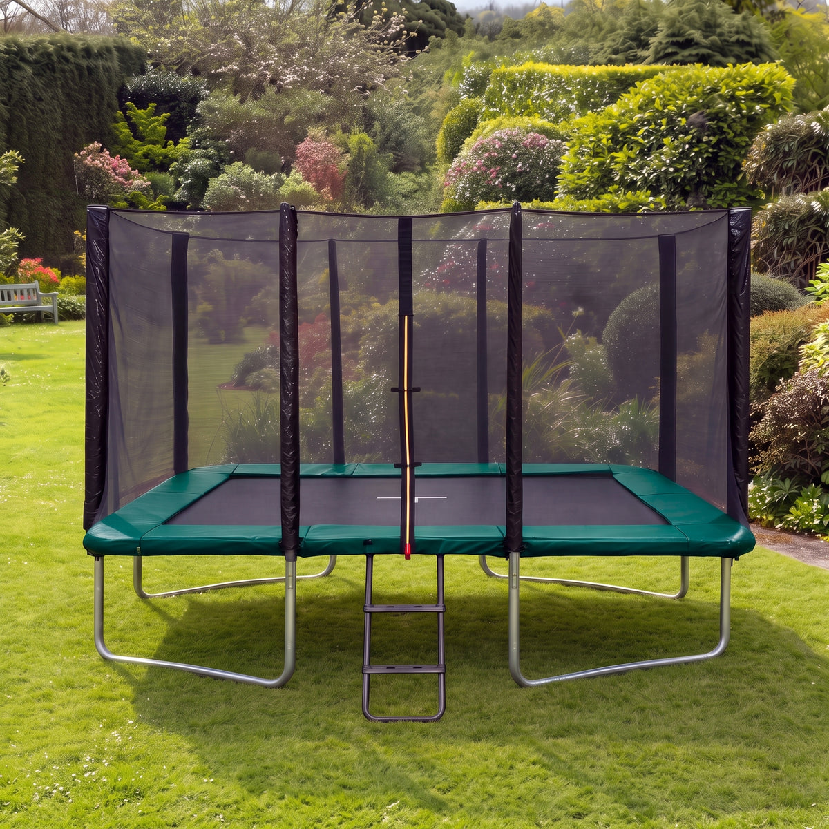 8x12ft Rectangular Trampoline | Green