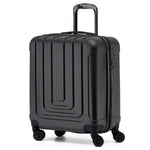 56x45x25cm Large Cabin Carry On Case - Overhead Luggage Suitcase - 4 Spinner Wheels - Abs Hard Shell Cabin Bag | Cabin | Black