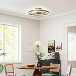 Ceiling Fan With Light And Remote, 3 Colour Temperatures, 50cm | Gold