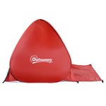 2-3 Person Pop Up Tent Camping Tent Sun Shade Shelter | Red