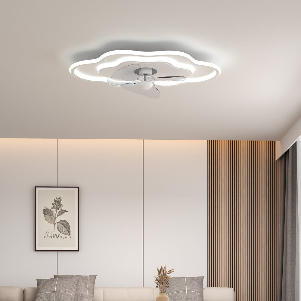 Cloud-shaped Ceiling Mount Led Fan Light