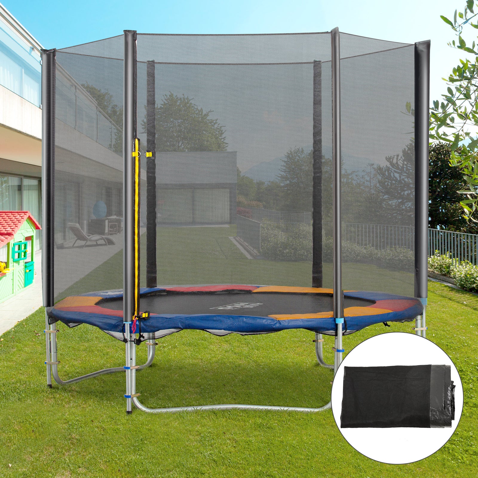 Trampoline Pads, Net, Cover, Ladder - 8/10/12/13/14ft | Black