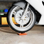 HOMCOM Motorcycle Wheel Roller Stand For Tyre Cleaning