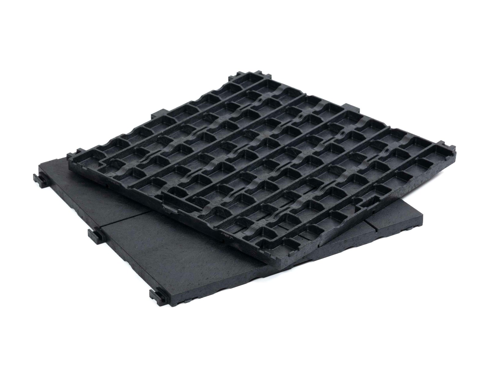 Pack Of 10 Mosaic Composite Interlocking Decking Tiles | Dark Grey