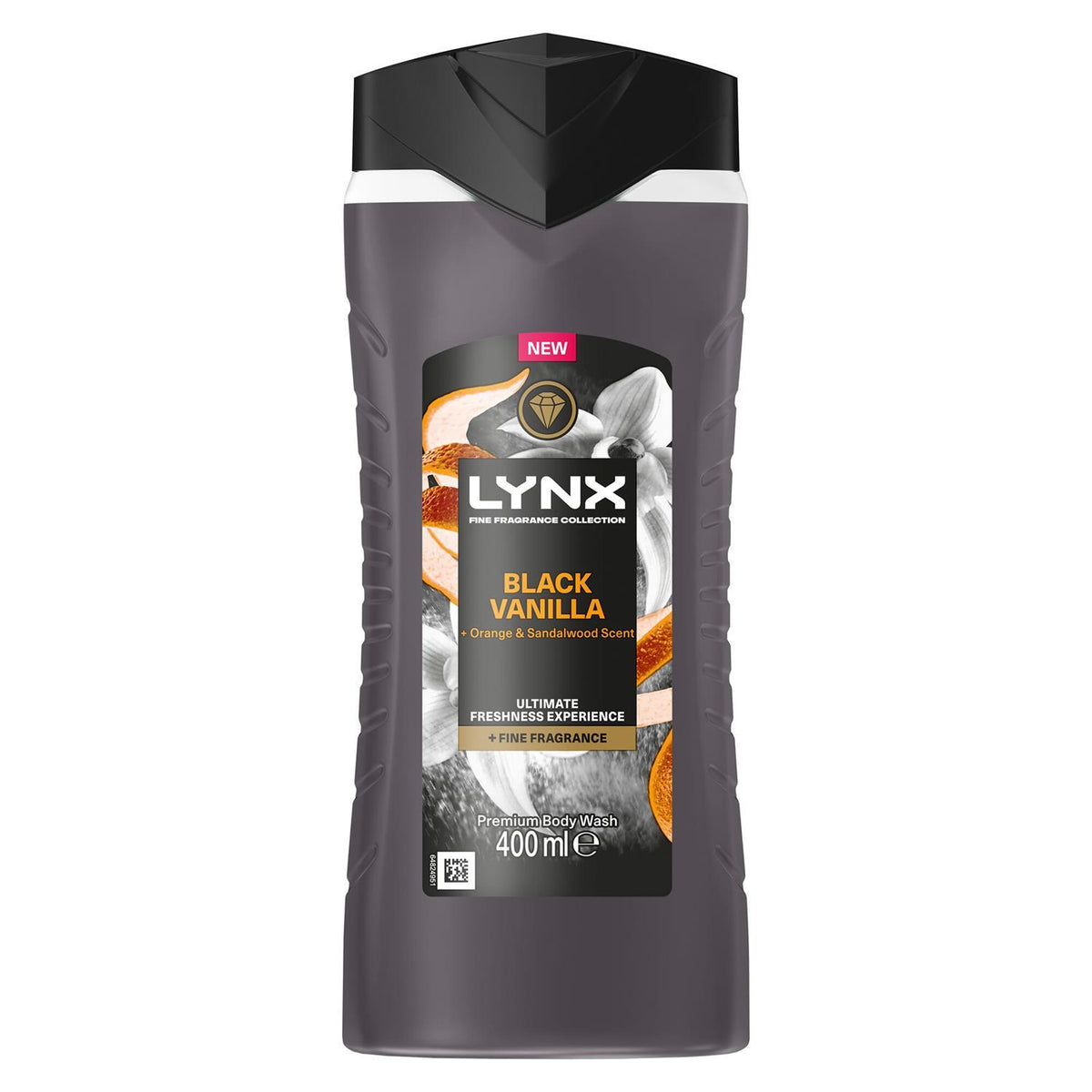 Black Vanilla Bodywash 400ml With 2-sided Manwasher Shower Tool For Men | Set of 3