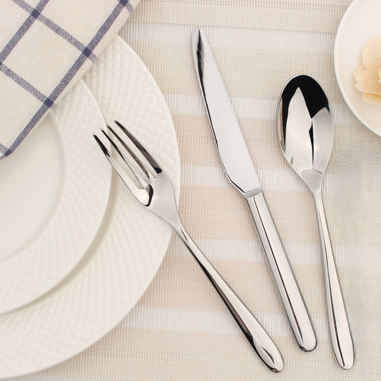 Cutlery Sets Stainless Steel 18/8 Forks Spoons Catering Nova | Set-of-12 | Silver
