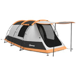 Tunnel Tent With Bedroom, Living Room And Porch For 3-4 Man | Orange