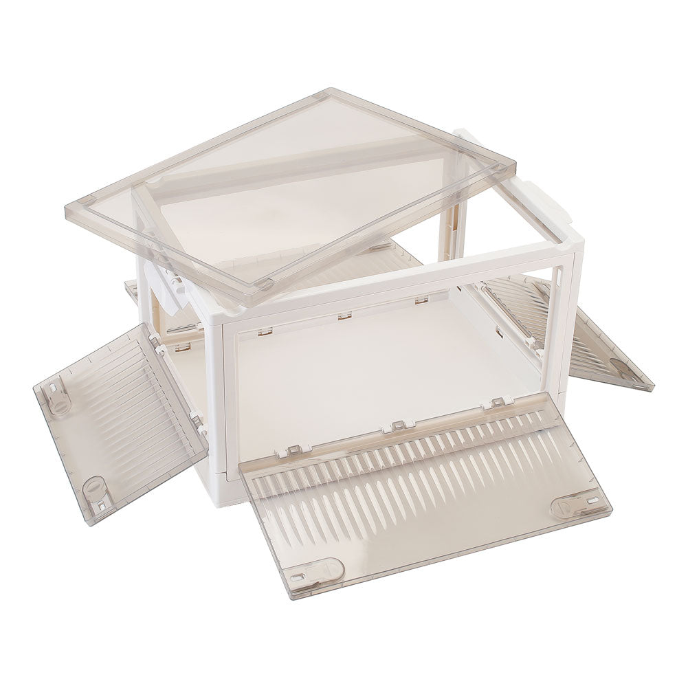 Transparent Folding Storage Box With Wheels