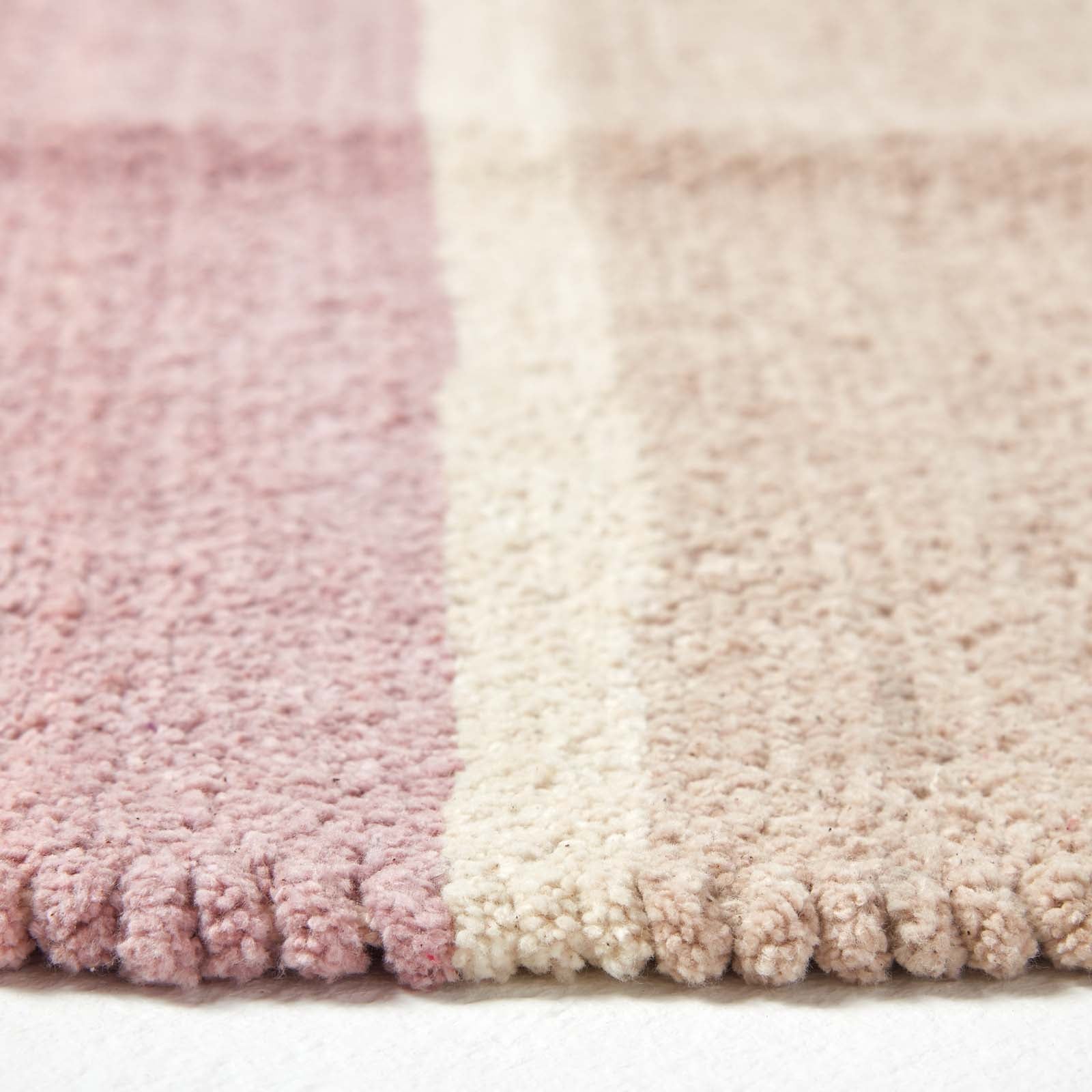 Cotton Chenille Striped Rug | 200cm | Blue & Grey