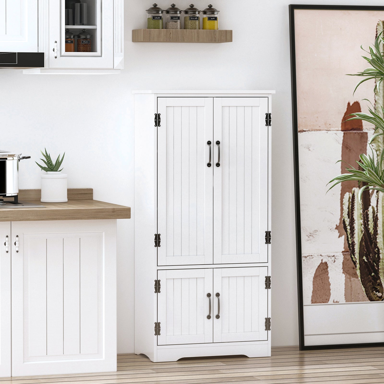 Modern Freestanding Storage Hutch Furniture With Doors