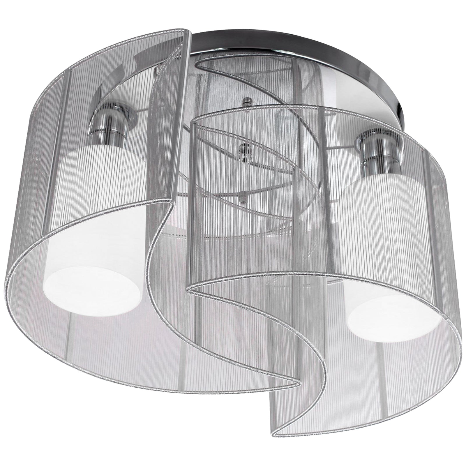 Semi-flush Mount Ceiling Light W/ Metal Base For Living Room
