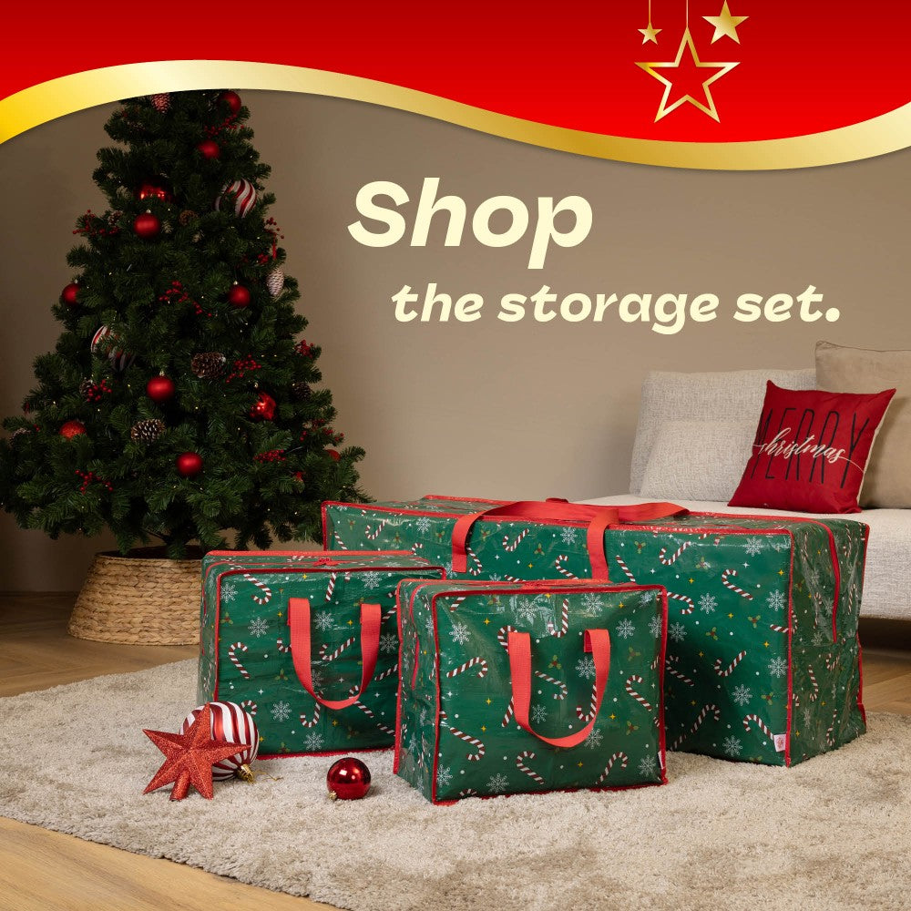 Festive Decoration Storage Bags With Zip Closure