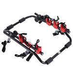 HOMCOM Foldable 3 Bike Rear Hitch Carrier Rack With Straps